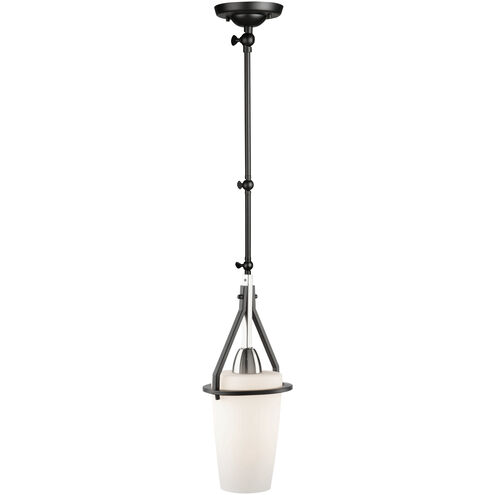 Brydon LED 6.5 inch Black and Brushed Nickel Sconce/Pendant Ceiling Light in Black/Brushed Nickel
