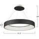 Lazio LED 31.5 inch Black Chandelier Ceiling Light