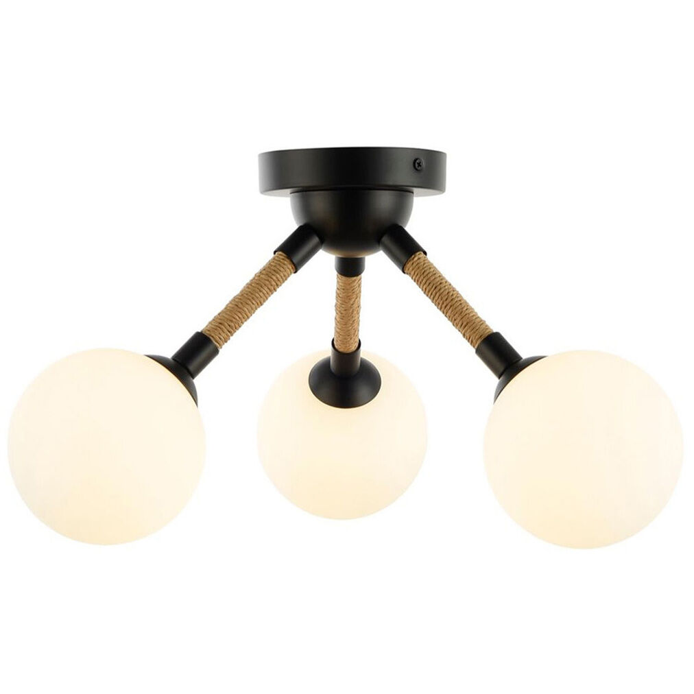 Capilano LED 17.9 inch Black Semi-Flush Mount Ceiling Light