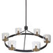 Salinas LED 29 inch Black and Brass Chandelier Ceiling Light