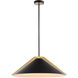 Baltic LED 24 inch Black and Brushed Brass Pendant Ceiling Light
