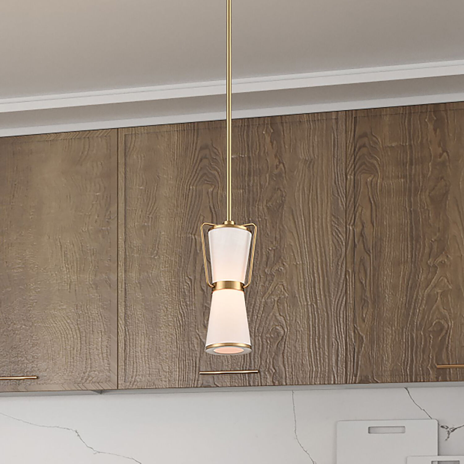 Layla LED 4.9 inch Brushed Brass Pendant Ceiling Light