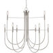 Foundry 9 Light 32.68 inch Brushed Nickel Chandelier Ceiling Light