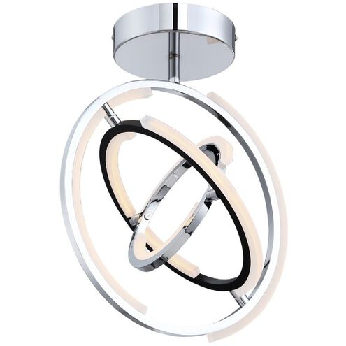 Trilogy LED 15 inch Polished Nickel Semi-Flush Mount Ceiling Light