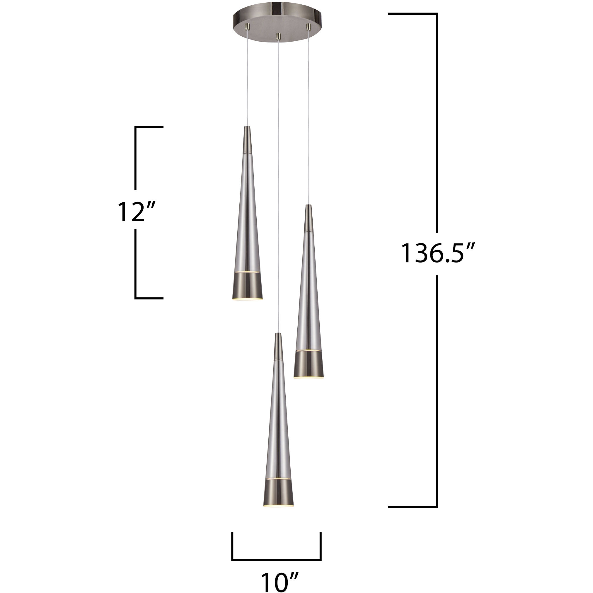 Sunnyvale LED 10 inch Pearl Black and Smoke Down Pendant Ceiling Light