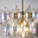 Globo LED 25 inch Brass Chandelier Ceiling Light in Iridescent