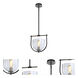 Cheshire 1 Light 8.25 inch Black and Nickel Pendant Ceiling Light in Black and Brushed Nickel