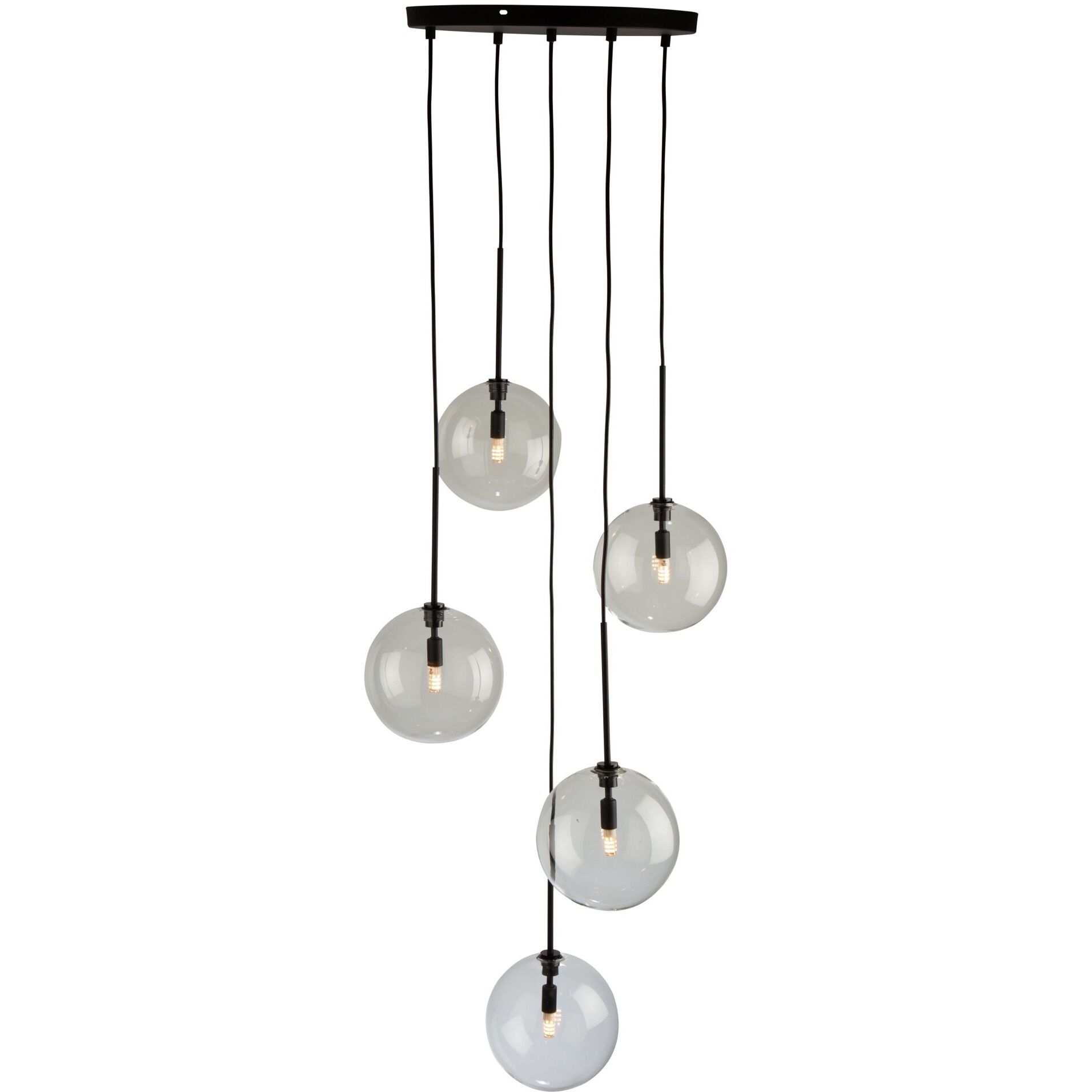 Pinpoint 5 Light 22.1 inch Black Multi Light Pendant Ceiling Light