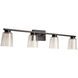 Dalton LED 33.25 inch Black Bathroom Vanity Wall Light