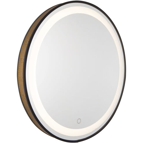 Reflections 23.75 X 23.75 inch Matte Black and Gold Wall Mirror