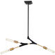 Filiali LED 24.5 inch Black and Harvest Brass Chandelier Ceiling Light