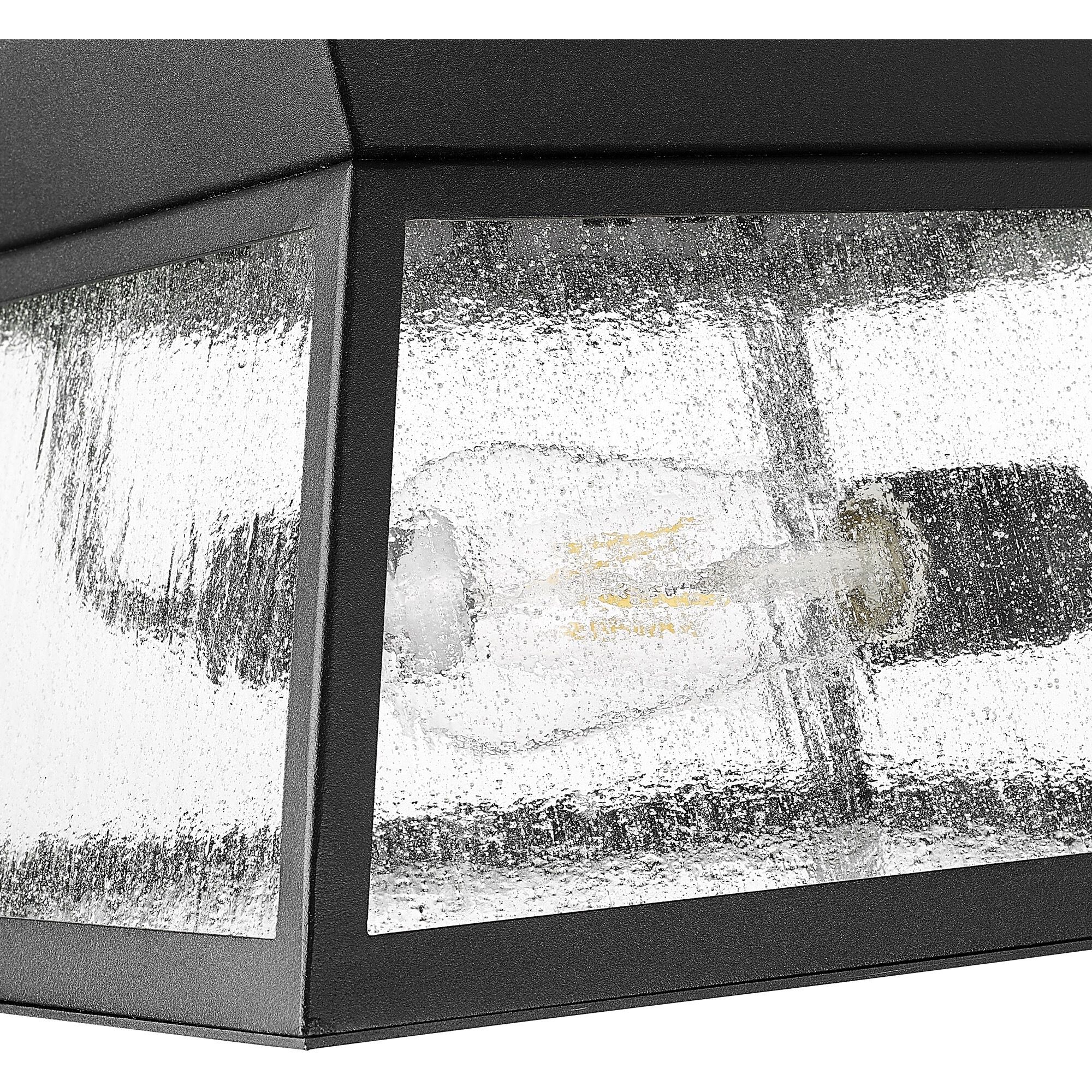 Lucian 2 Light 14 inch Black Outdoor Flush Mount