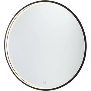Reflections 32 X 32 inch Matte Black Wall Mirror