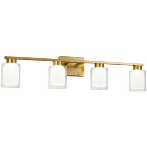 Saville LED 33 inch Brass Bathroom Vanity Wall Light