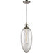 Lux Pendant Collection 1 Light 7 inch Brushed Nickel Down Pendant Ceiling Light