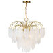 Alessia 24 Light 33.6 inch Brushed Brass and White Chandelier Ceiling Light