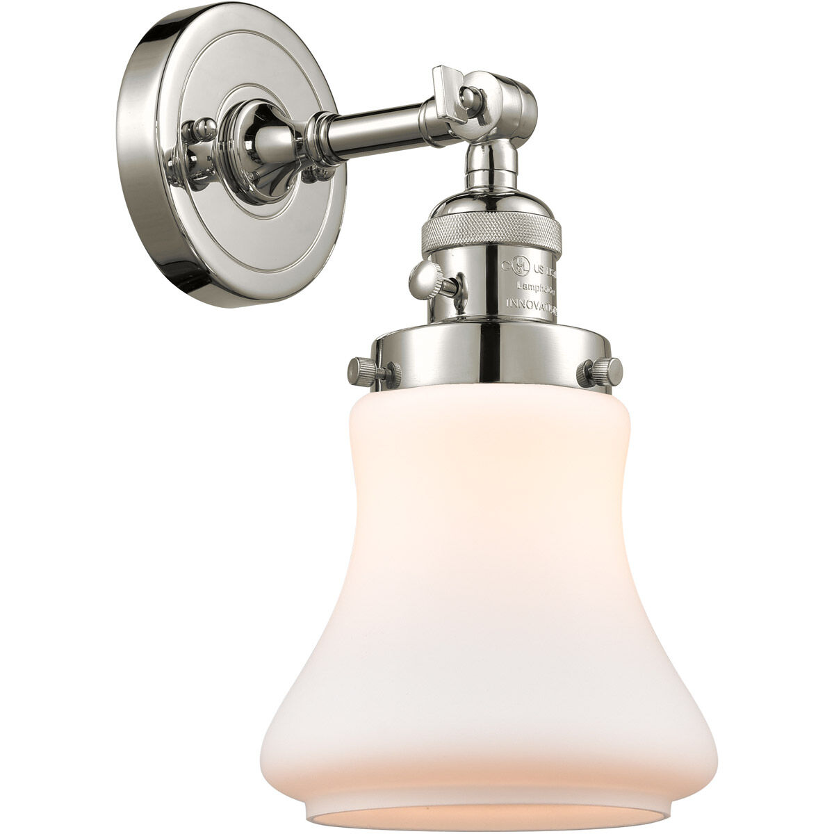 Franklin Restoration Bellmont LED 7 inch Polished Nickel Sconce Wall Light, Franklin Restoration