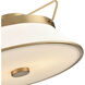 Layla LED 15.75 inch Brushed Brass Semi-Flush Mount Ceiling Light