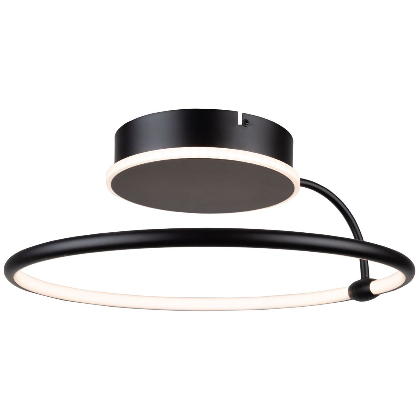 Halo LED 16 inch Black Semi-Flush Mount Ceiling Light