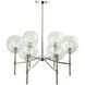 Hamilton 6 Light 27 inch Chrome and Brushed Nickel Up Chandelier Ceiling Light