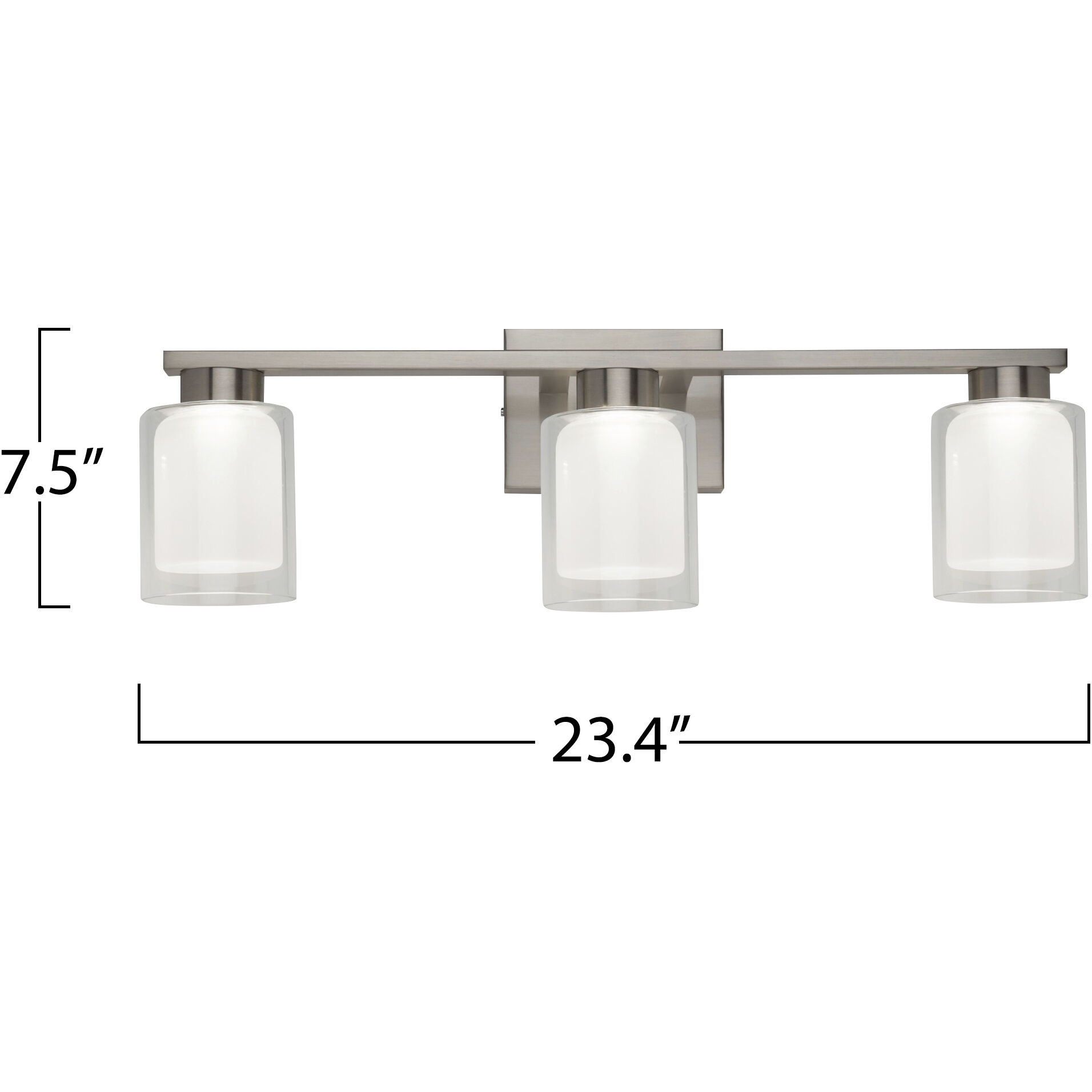 Saville LED 23.4 inch Brushed Nickel Bathroom Vanity Wall Light