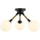 Capilano 3 Light 17.9 inch Black Semi-Flush Mount Ceiling Light