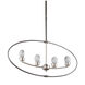 Kingsford LED 16.1 inch Slate and Brushed Nickel Up Chandelier Ceiling Light
