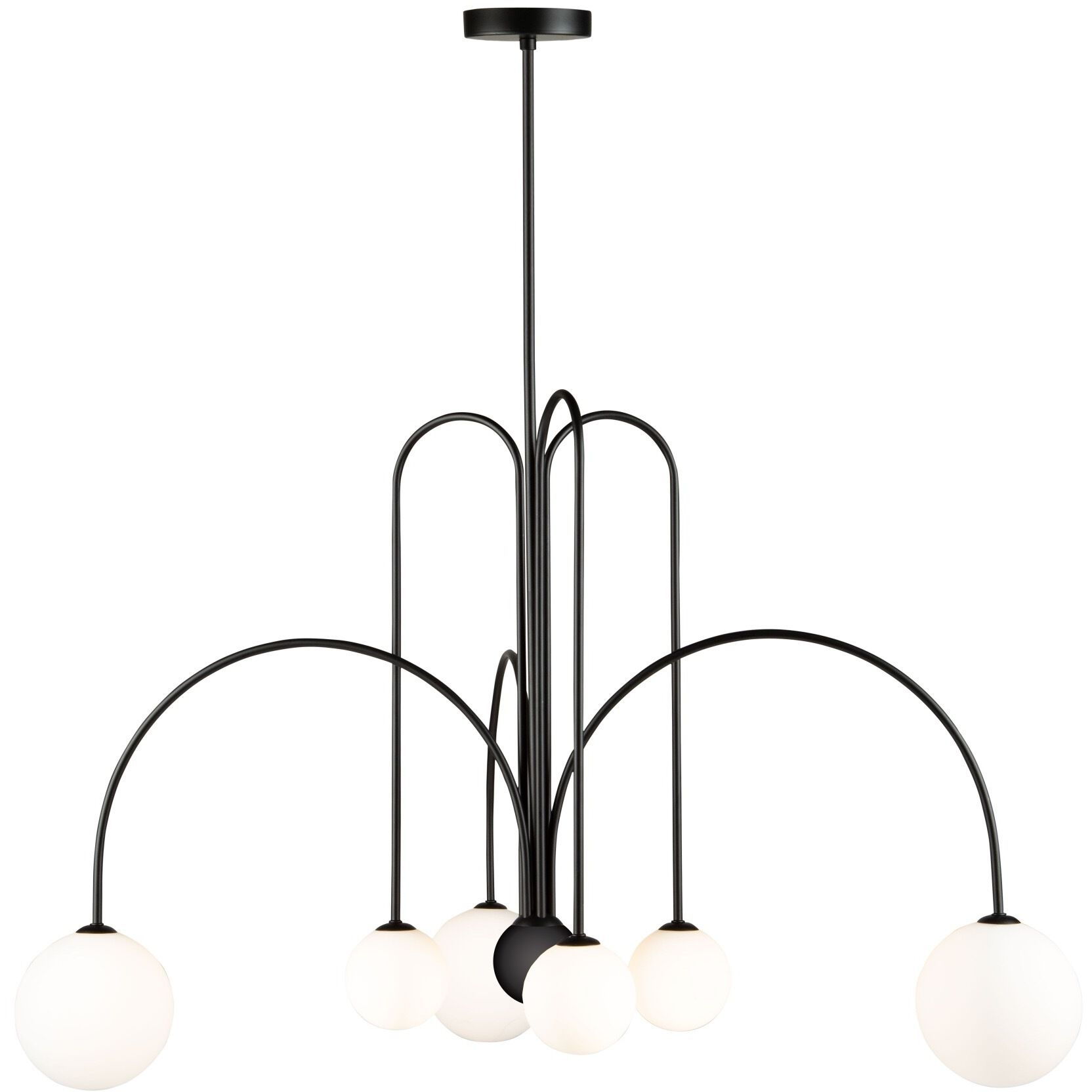 Comet LED 31.5 inch Semi Matte Black Chandelier Ceiling Light