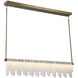 Roselle LED 39.4 inch Legacy Brass Linear Island Pendant Ceiling Light