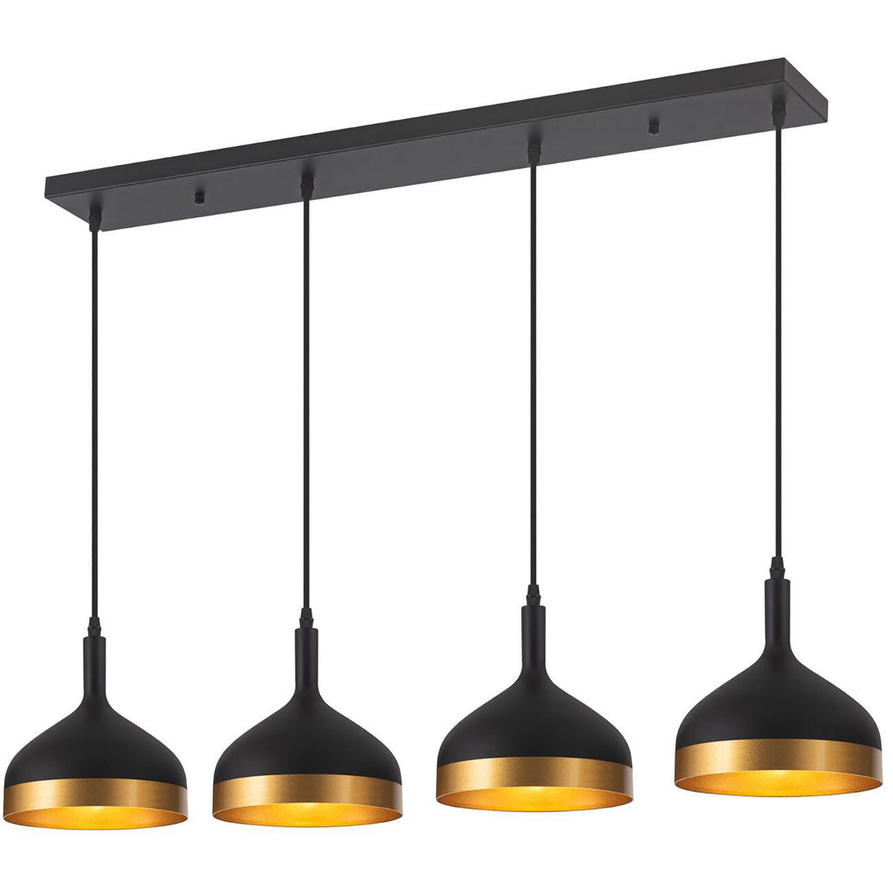 Dash LED 41 inch Black and Gold Island Light Ceiling Light