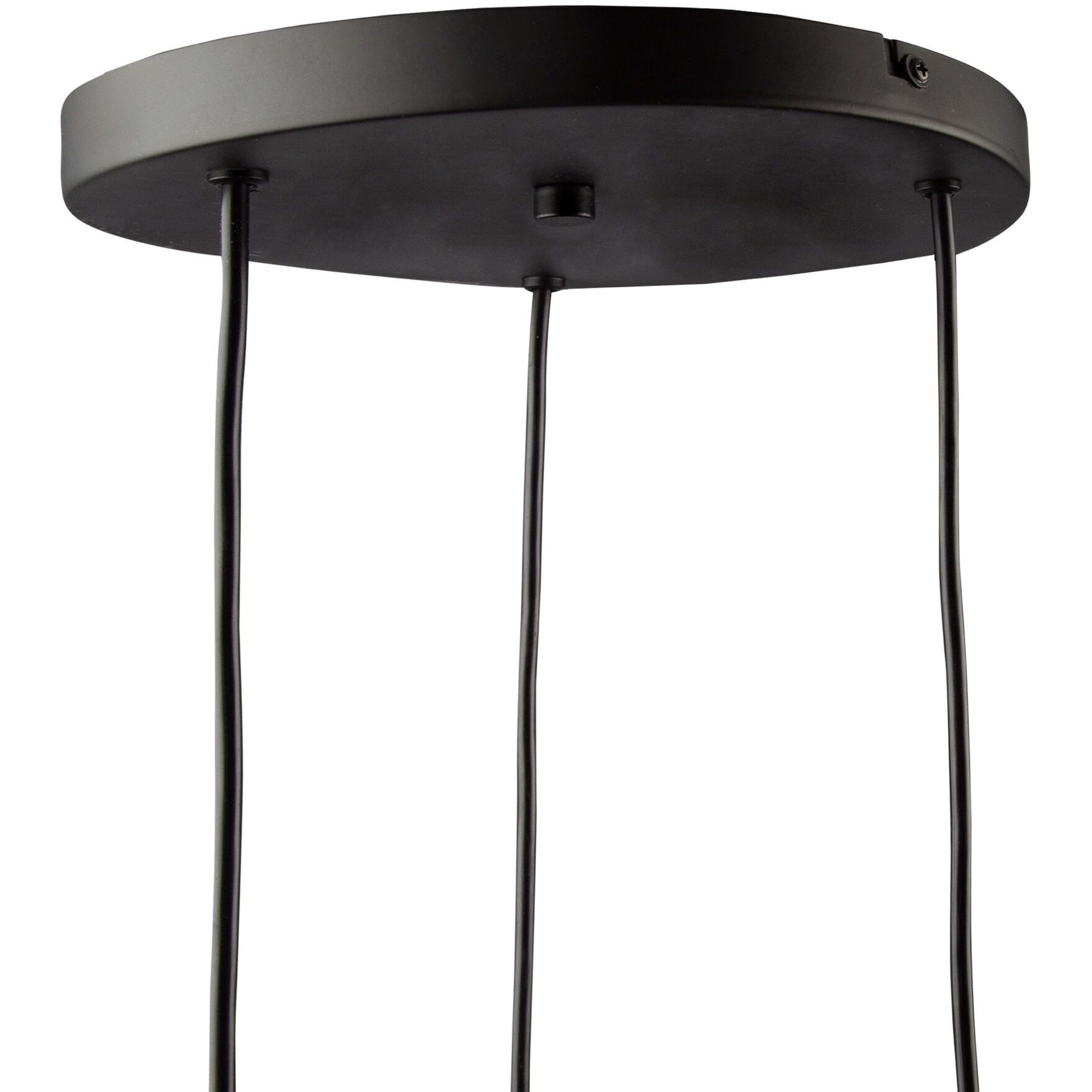 Conic 3 Light 15.4 inch Black Multi Light Pendant Ceiling Light