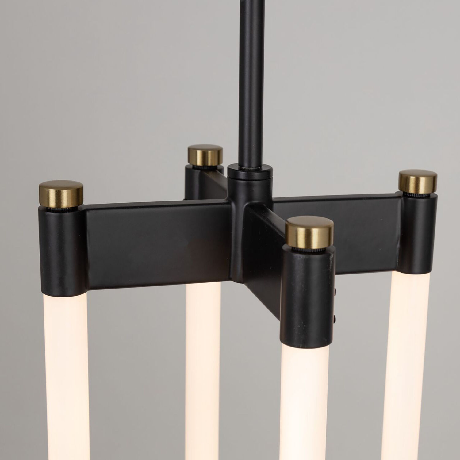 Cascata LED 45 inch Black and Brushed Brass Island Light Ceiling Light