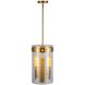 Dahlia 3 Light 10.25 inch Brushed Brass Pendant Ceiling Light