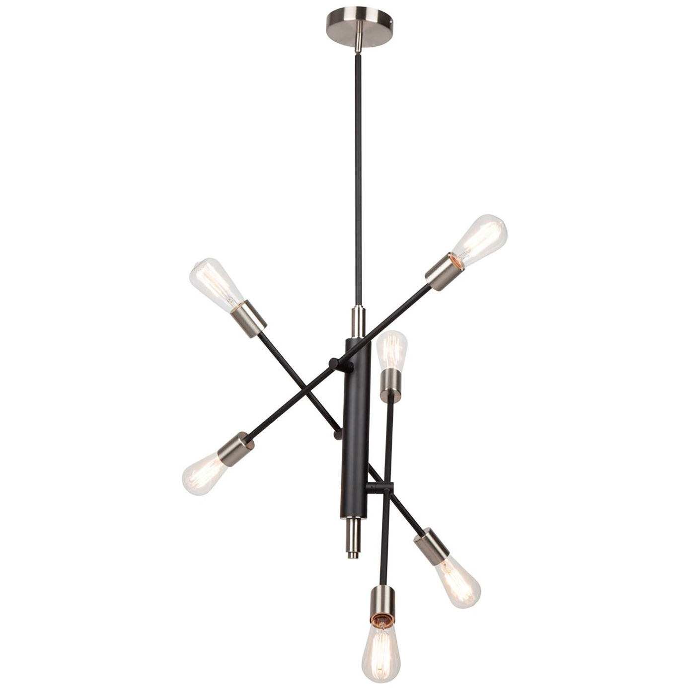 Truro LED 22 inch Black and Brushed Nickel Pendant Ceiling Light