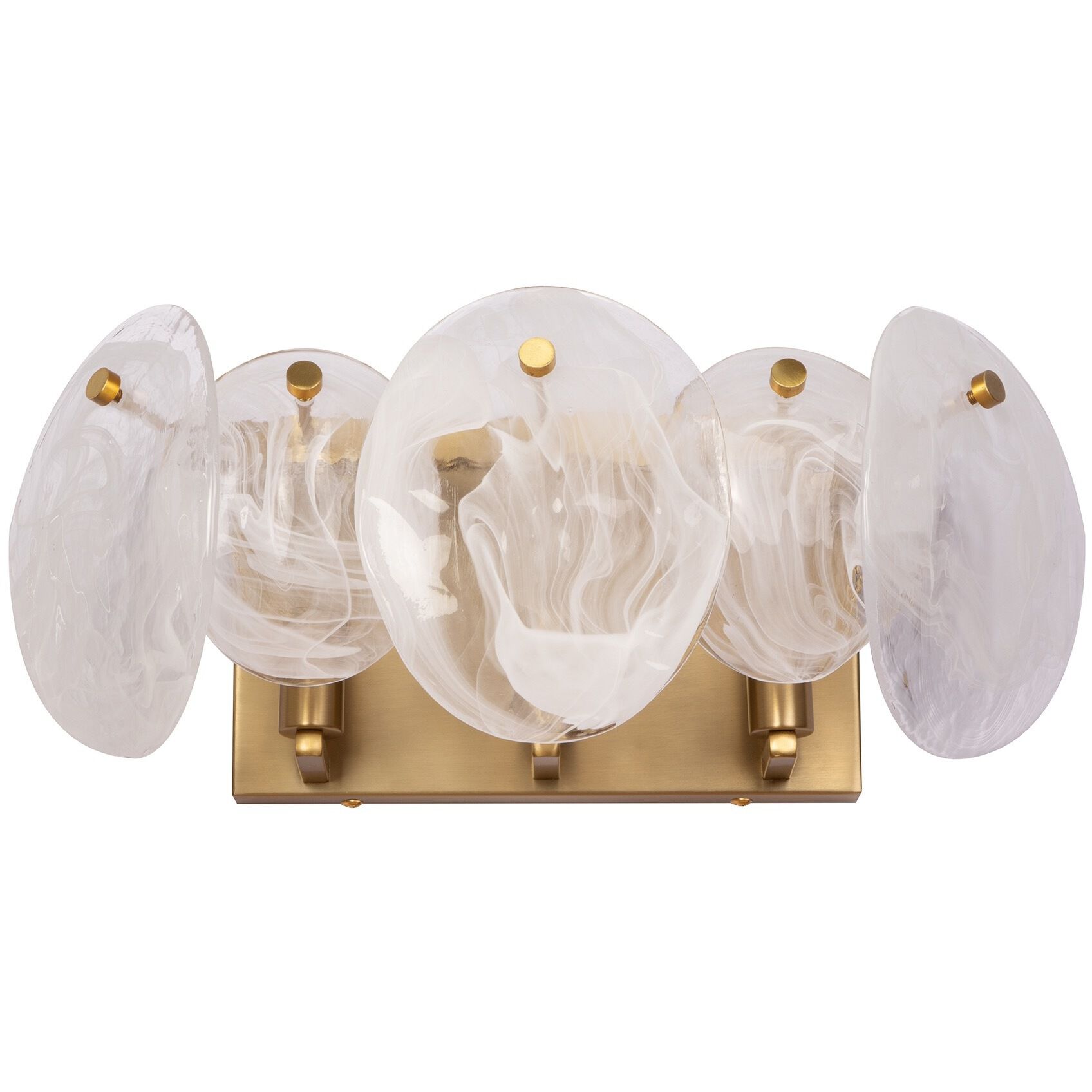 Lily 3 Light 18.38 inch Brushed Brass Bathroom Vanity Wall Light
