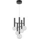 Terra LED 12 inch Black Chandelier Ceiling Light