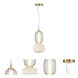 Cyra LED 6.5 inch Brass Down Pendant Ceiling Light