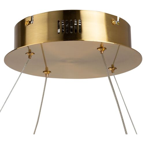 Stella LED 23.75 inch Brushed Brass Pendant Ceiling Light