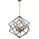 Artistry 4 Light 24 inch Matte Black and Harvest Brass Up Chandelier Ceiling Light