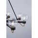 Chelton LED 35.5 inch Matte Black and Harvest Brass Up Chandelier Ceiling Light in Clear
