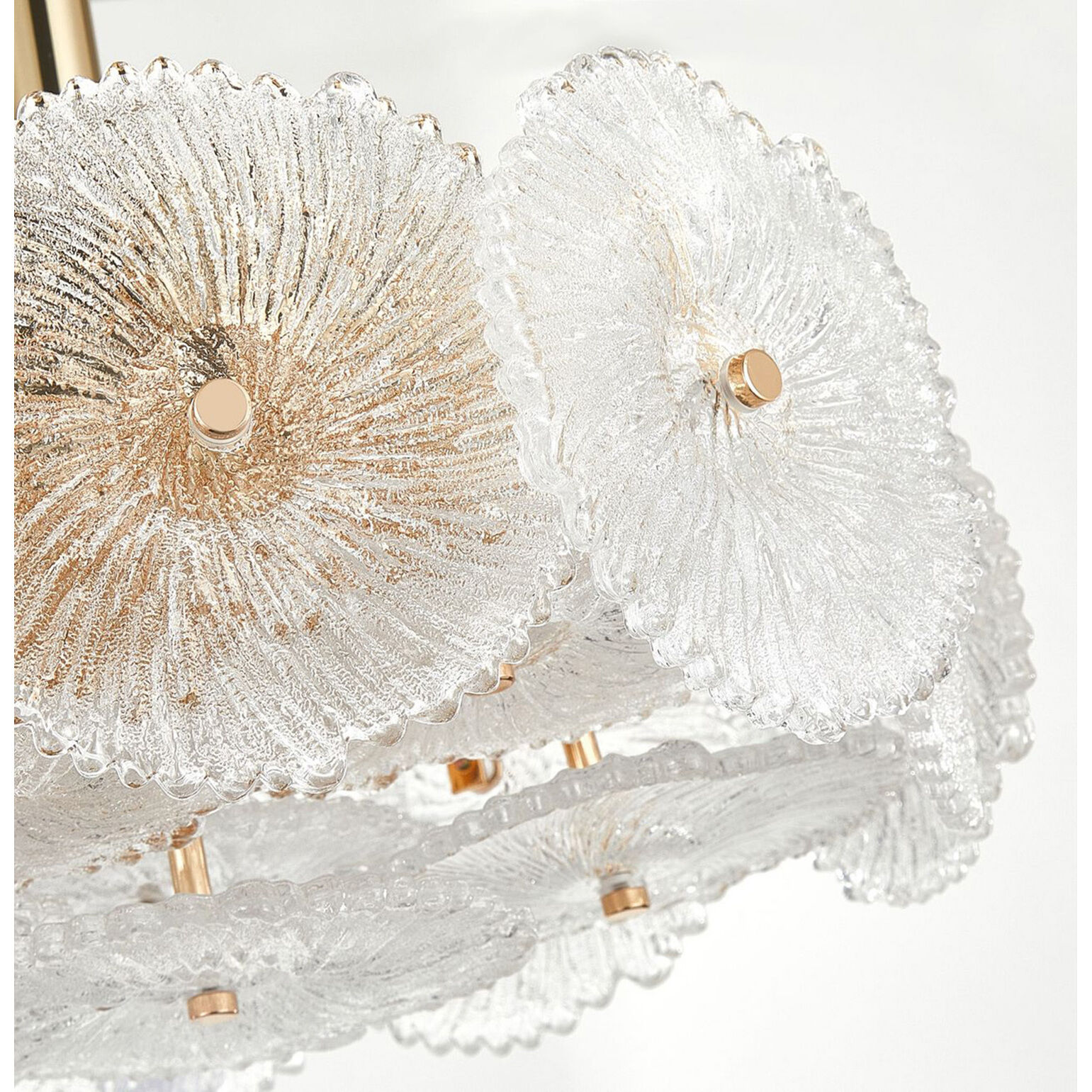 Bloom LED 15.75 inch Brass Semi-Flush Mount Ceiling Light