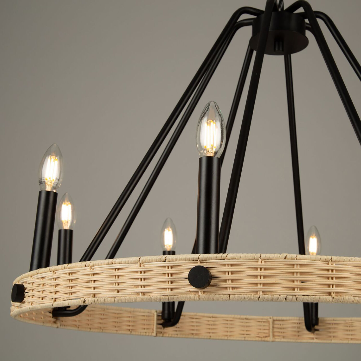 Perris LED 32 inch Black Chandelier Ceiling Light