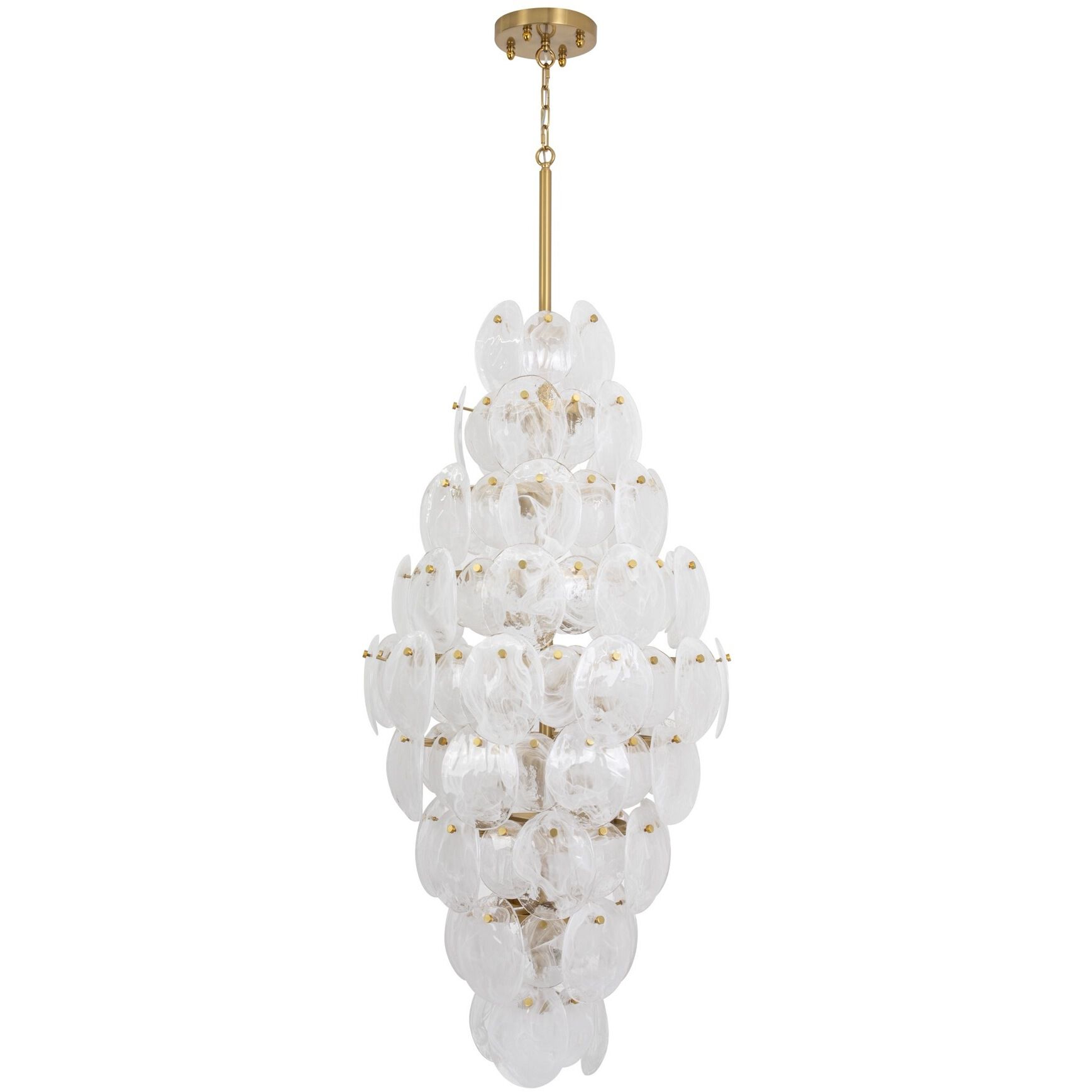 Lily 15 Light 28.03 inch Brushed Brass Chandelier Ceiling Light