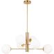Aurelia LED 23 inch Brass Down Chandeliers Ceiling Light