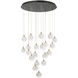 Snowflake LED 31.5 inch Matte Black and Satin Brass Chandelier Ceiling Light