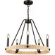 Perris LED 24 inch Black Chandelier Ceiling Light