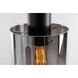 Henley LED 19.75 inch Satin Black and Smoke Glass Chandelier Ceiling Light