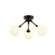 Capilano 3 Light 17.9 inch Black Semi-Flush Mount Ceiling Light