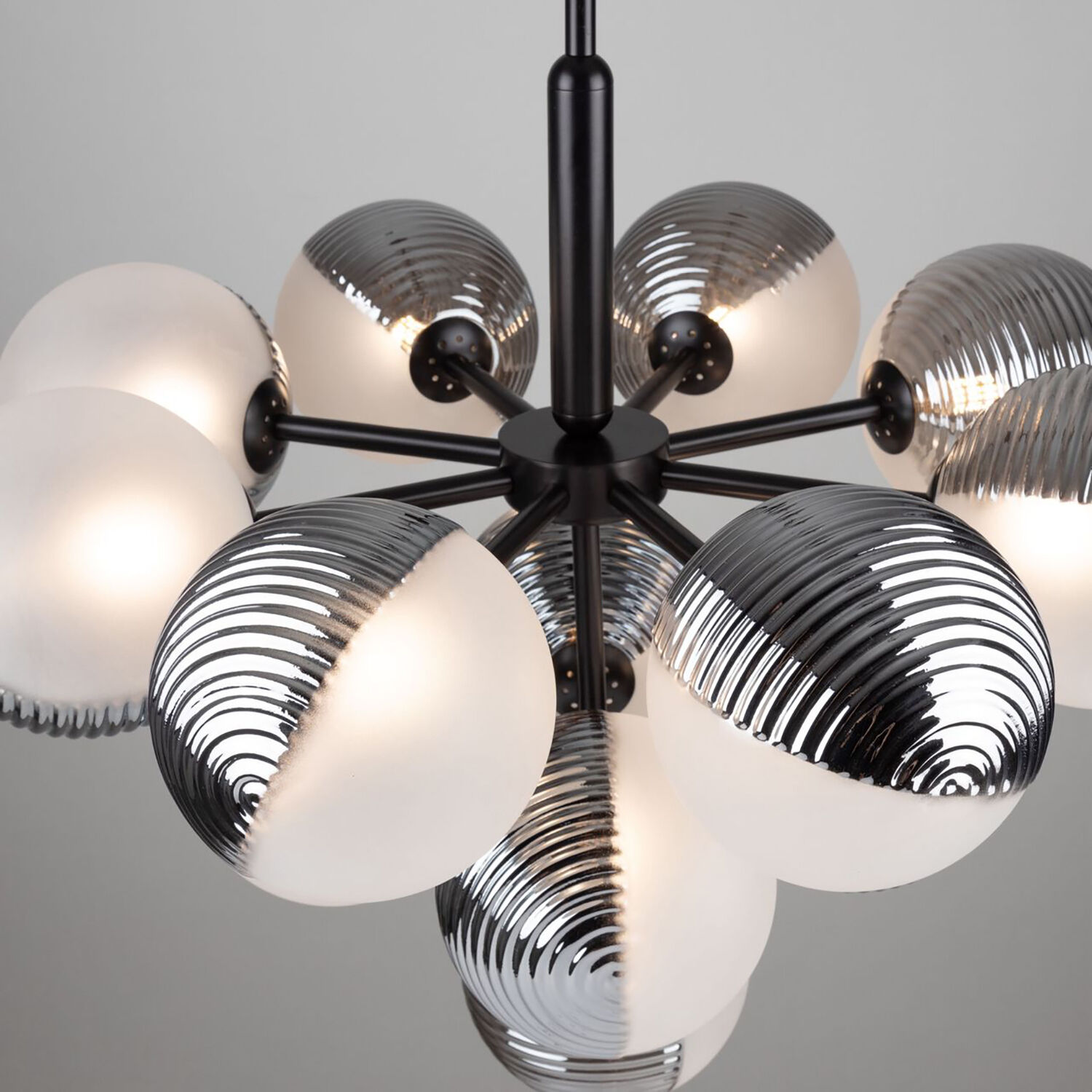 Bolla LED 24.5 inch Black Chandelier Ceiling Light
