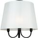 Rhythm LED 15.7 inch Black Semi-Flush Mount Ceiling Light